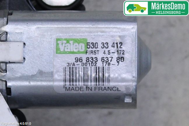 Peugeot PARTNER 16-18 Viskermotor Bakluke