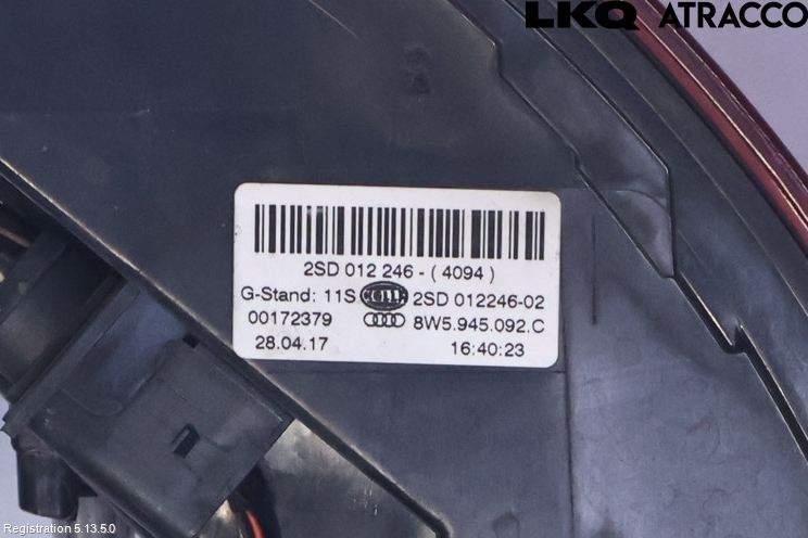 Audi A4/S4 B9 16-19 Baklykt Høyre