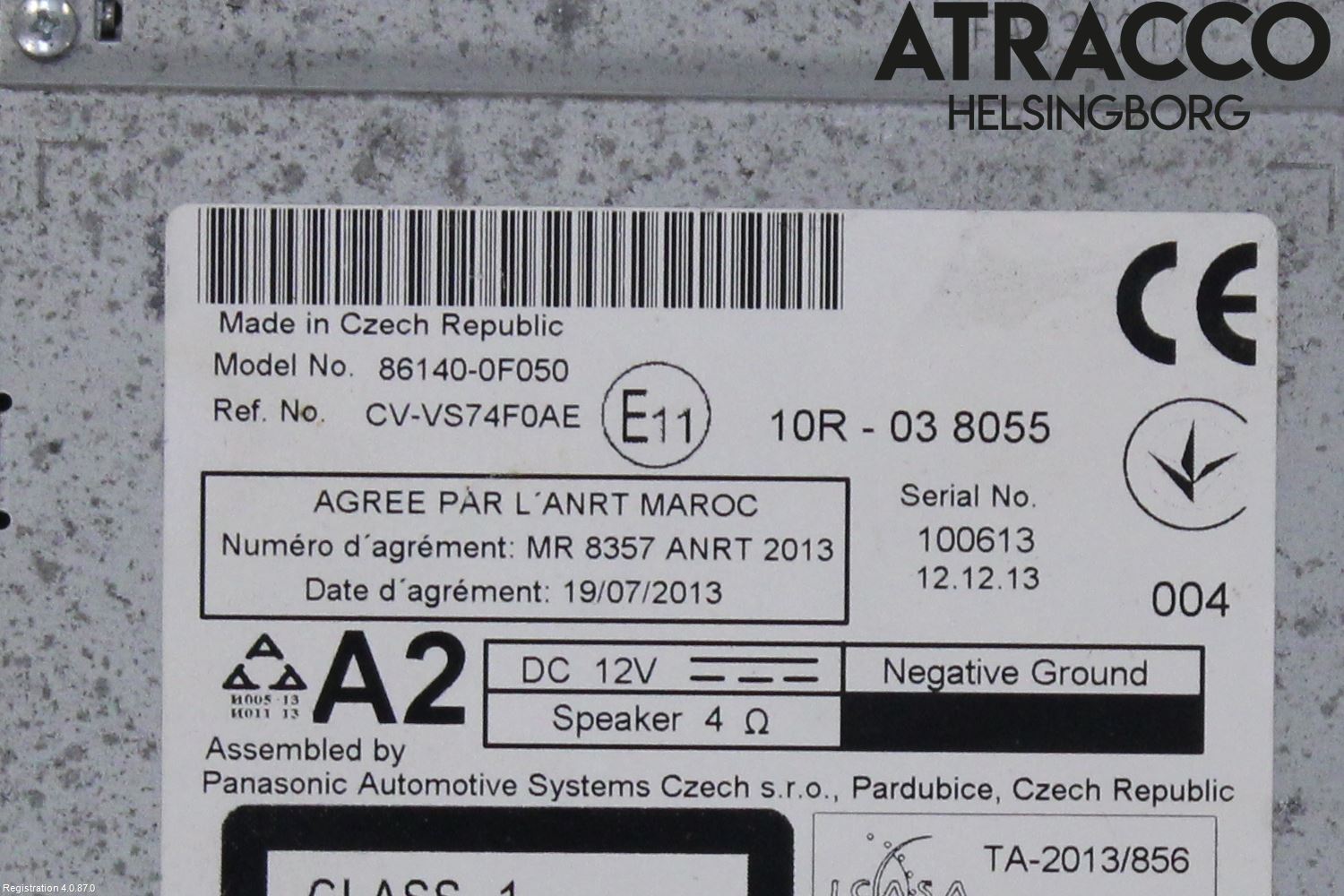 Toyota VERSO 09-18 Stereo Radio Med Cd