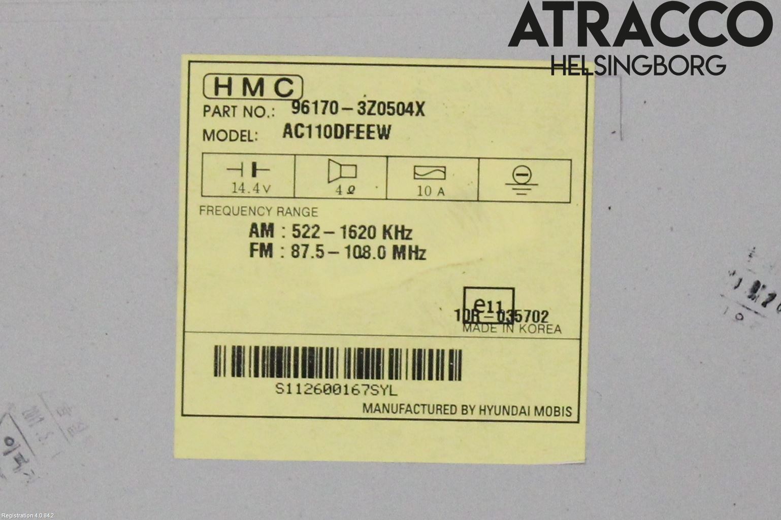 Hyundai i40 08-15 Stereo Radio Med Cd
