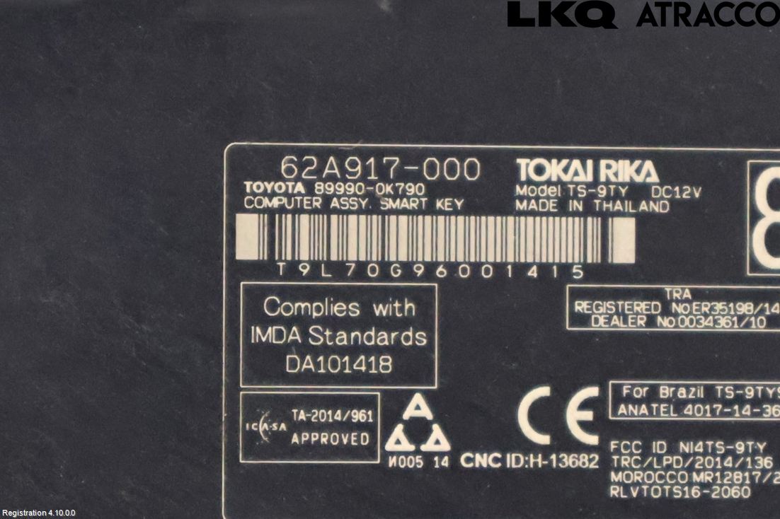 Toyota HILUX 16- Styrenhet Nyckellös System