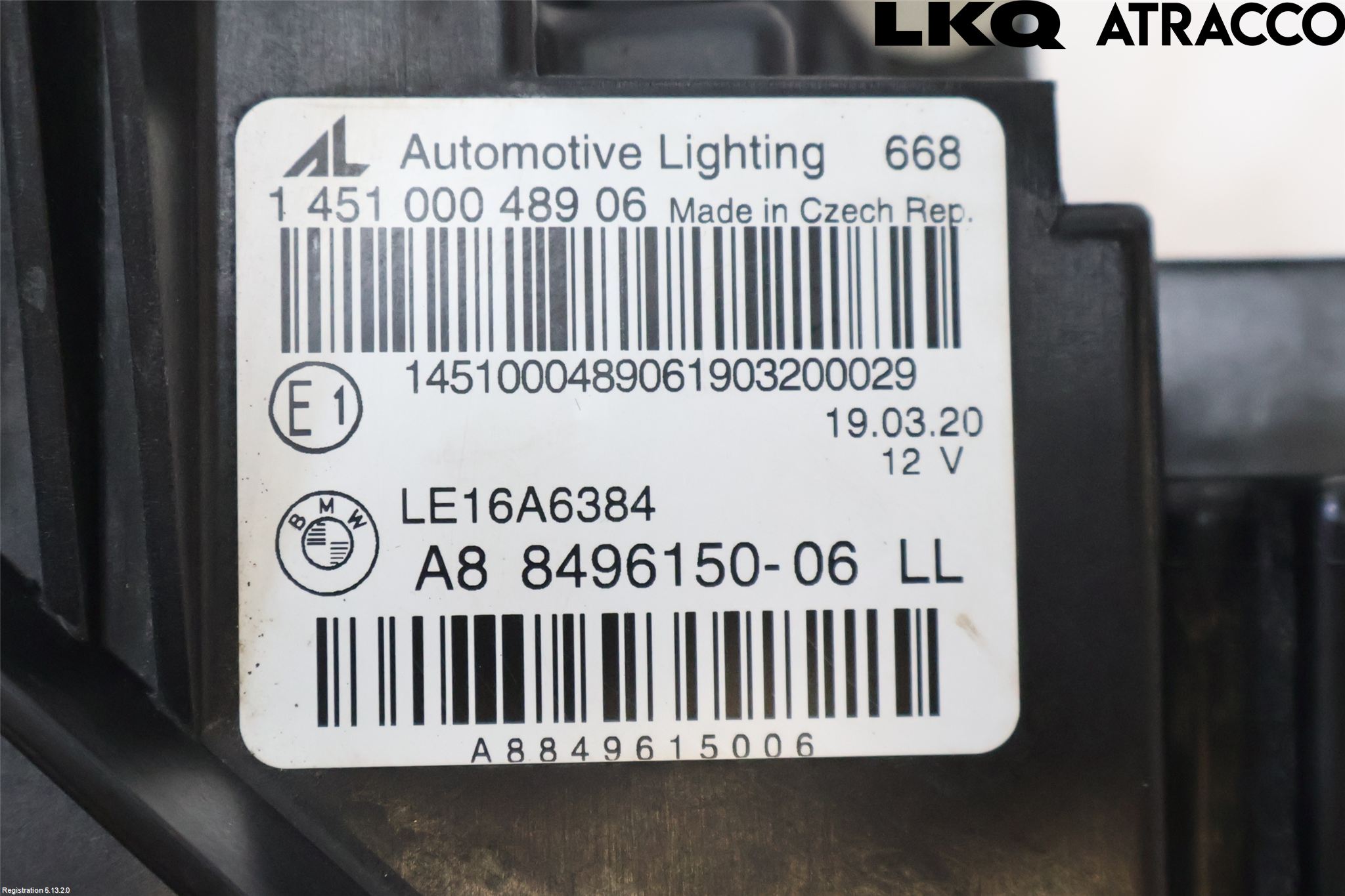 BMW 3 G20/G21/G80/G81 19- Frontlykt Høyre
