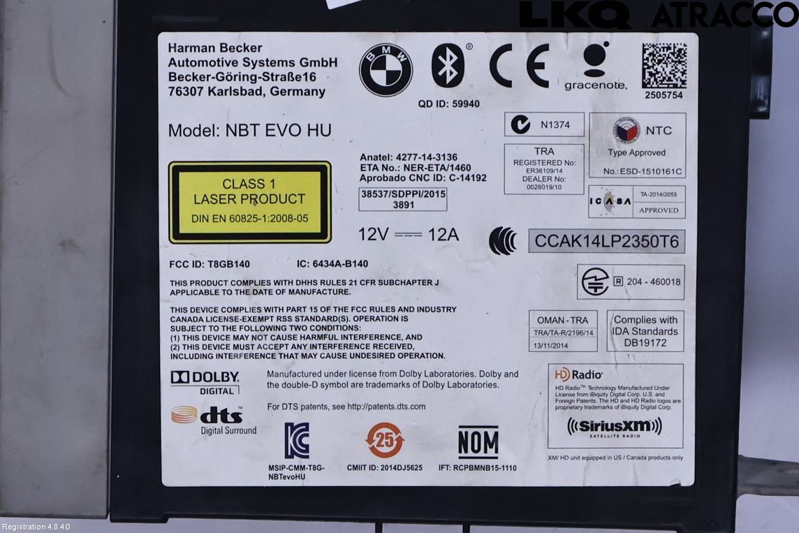 BMW 5 G30/G31/F90 17-23 Stereo Radio Med Cd