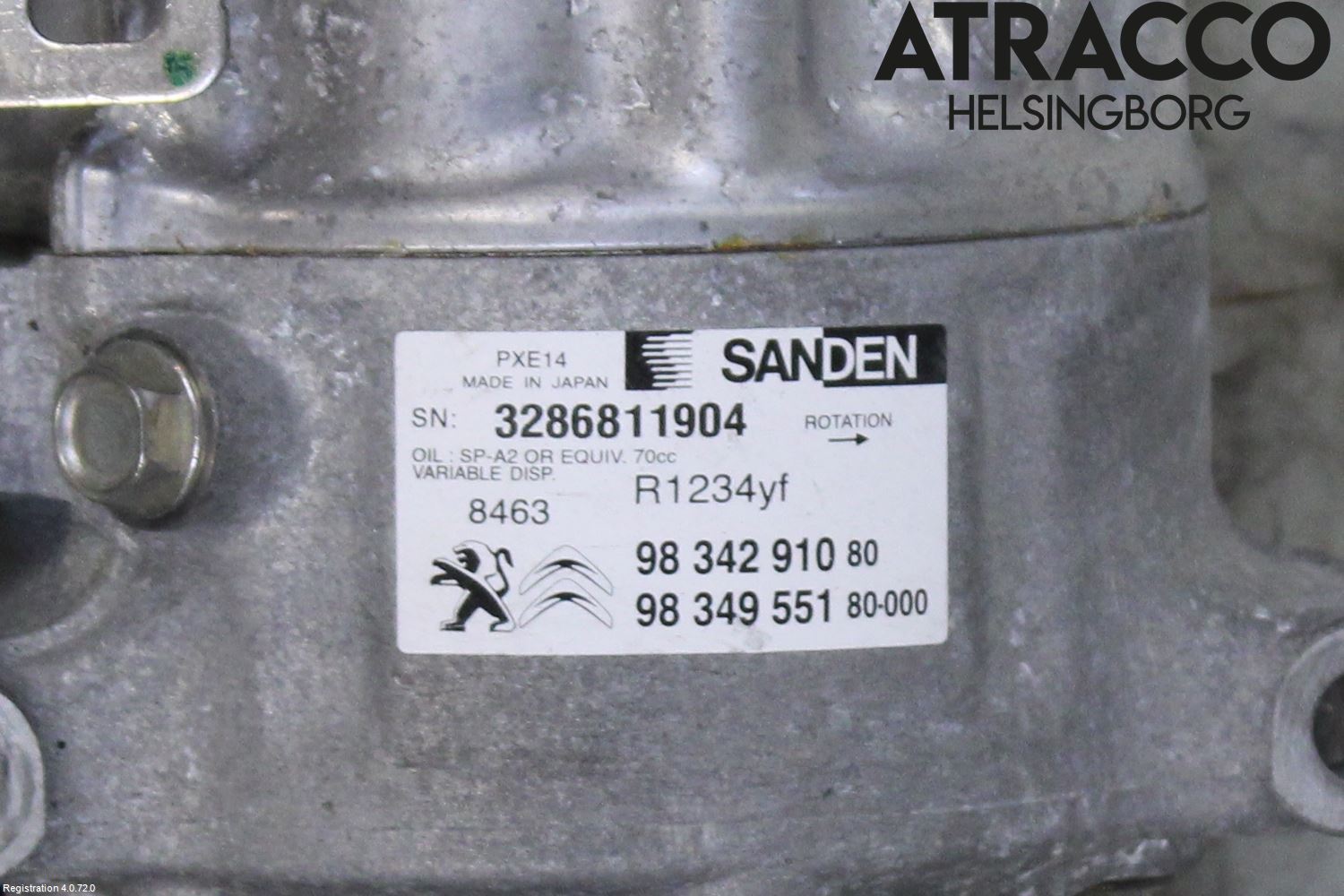Peugeot 308 14-21 Varme Ac Kompressor