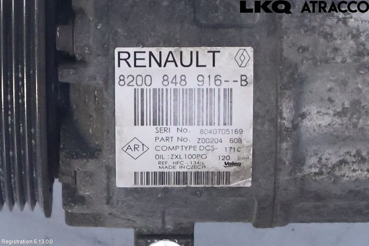 Opel VIVARO 15-19 Varme Ac Kompressor
