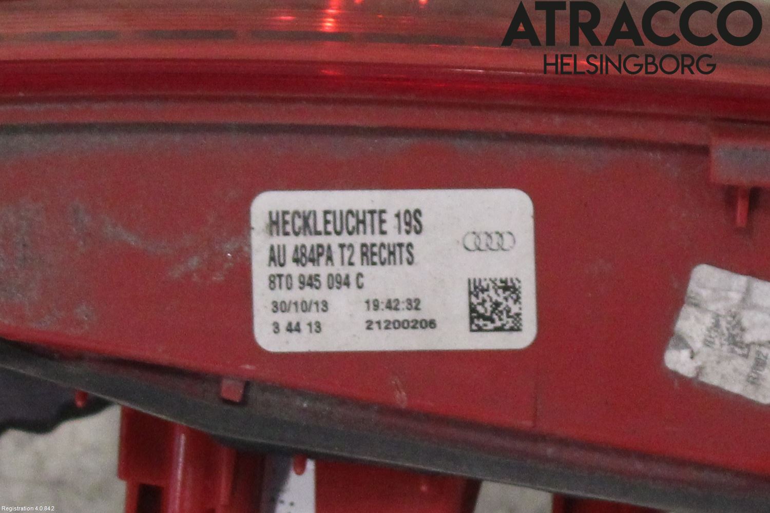 Audi A5 07-16 Baklykt Høyre  På Luke(Indre)