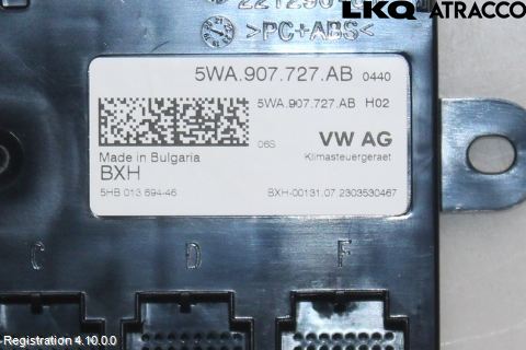 Volkswagen VW CADDY 21- Varme Ac Betjening-Display