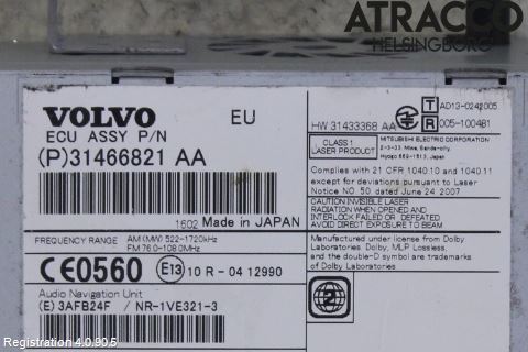 Volvo V70 14-16 Stereo Radio Med Cd