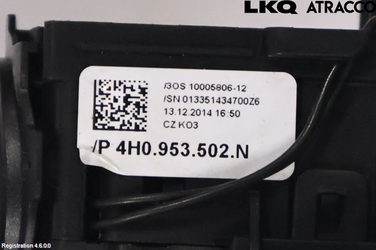 Audi A8/S8 4H 10-17 Bryter Ratt Kombi H Og V