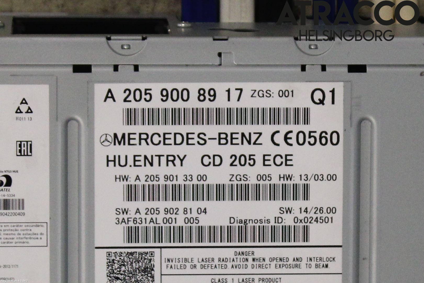 Mercedes-Benz MB C-KLASS (W205) 14-21 Stereo Radio Med Cd