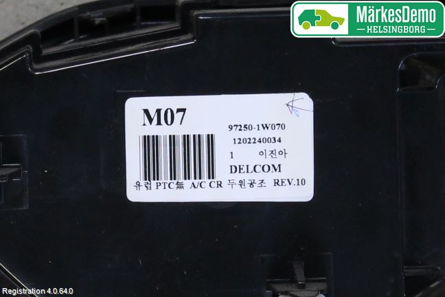 Kia RIO 12-16 Varme Ac Betjening-Display