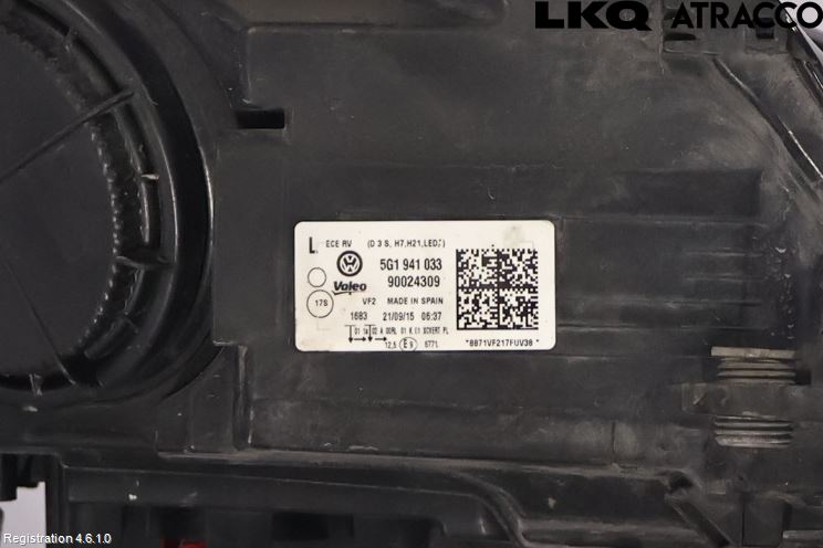Volkswagen VW GOLF / E-GOLF VII 13-20 Frontlykt Venstre