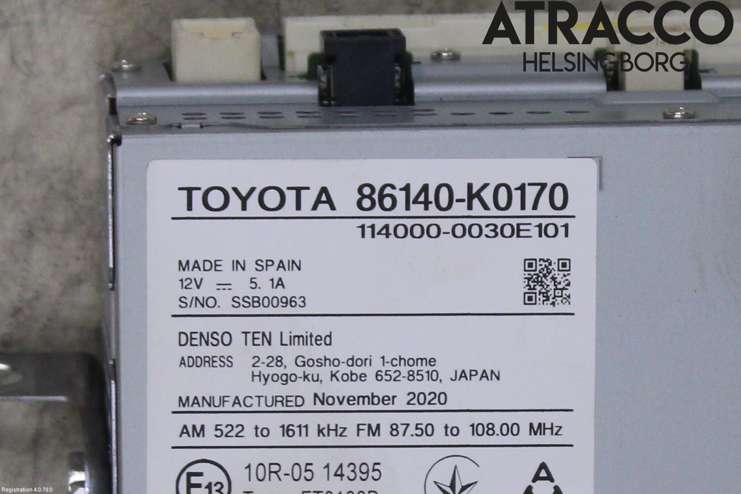 Toyota YARIS XP21 20- Stereo Radio Med Cd