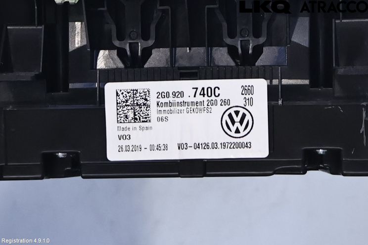 Volkswagen VW POLO VI 18->> Instr Kombinert