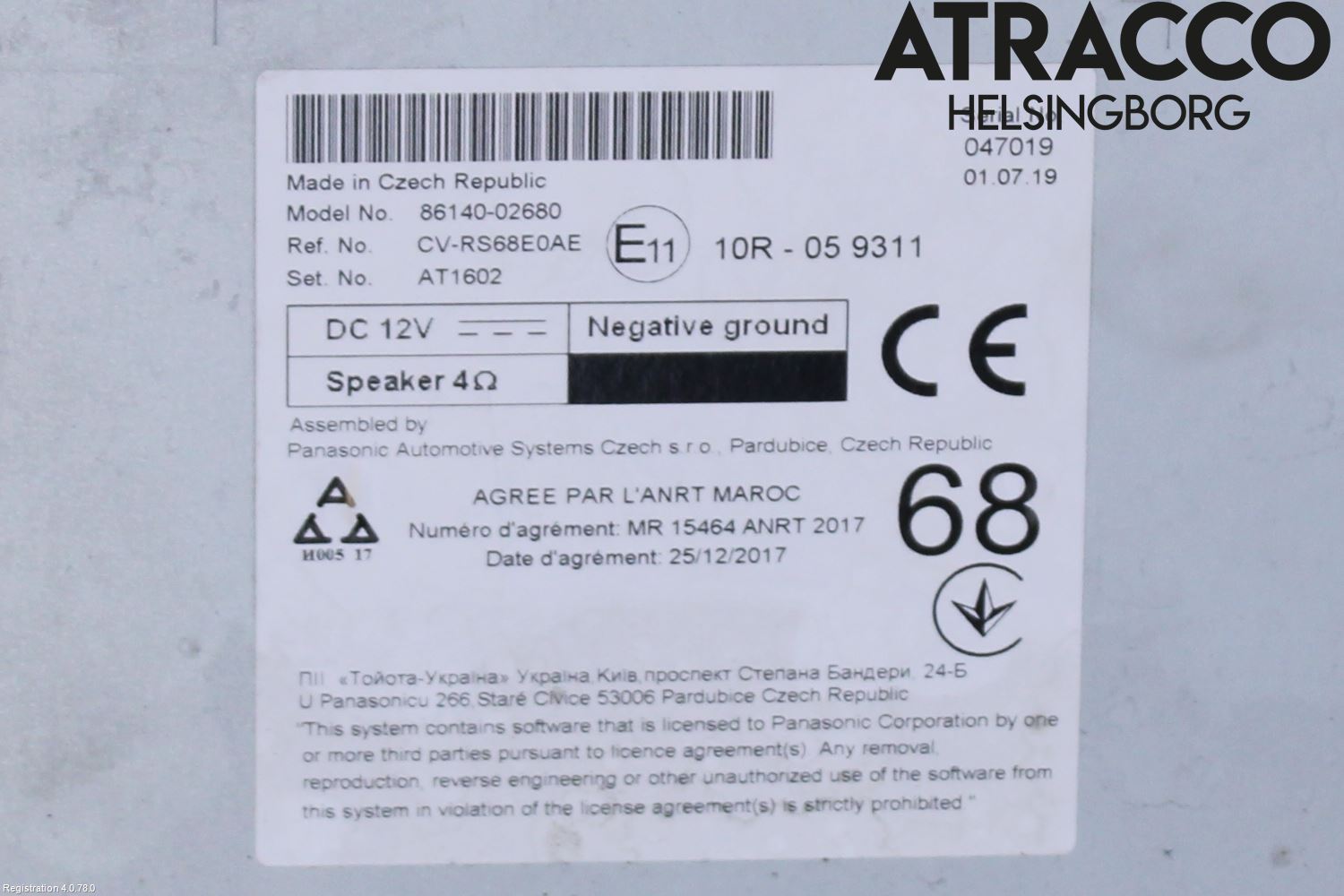 Toyota COROLLA 19- Stereo Radio Med Cd