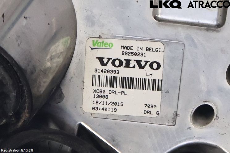 Volvo XC60 14-17 Parklykt Foran Venstre