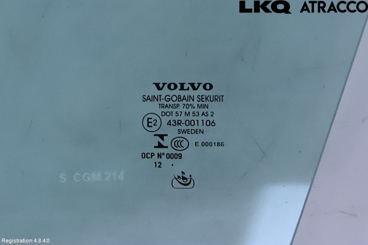 Volvo V60 11-13 Dørrute Foran Venstre 4 Dørs