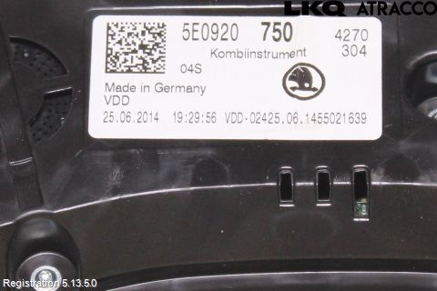 Skoda OCTAVIA (5E) 13-20 Instr Kombinert