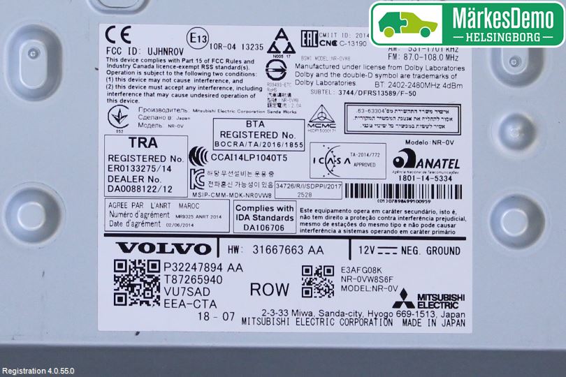 Volvo XC40/RECHARGE 18- Stereo Radio