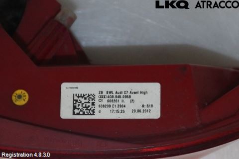 Audi A6/S6 4G 11-18 Baklykt Venstre