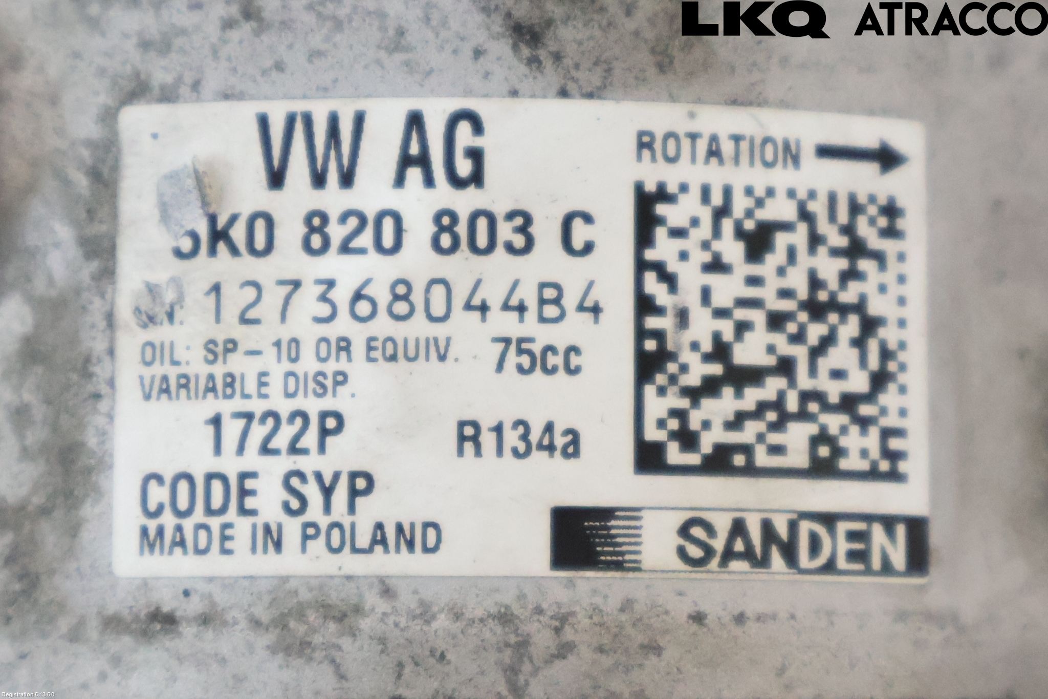 Skoda YETI Varme Ac Kompressor