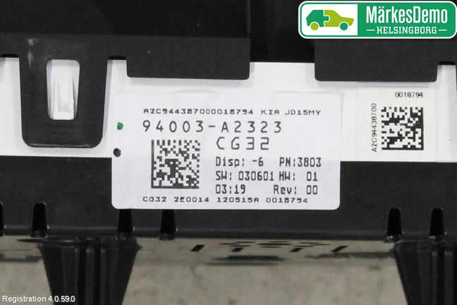 Kia CEED 12-18 Instr Kombinert