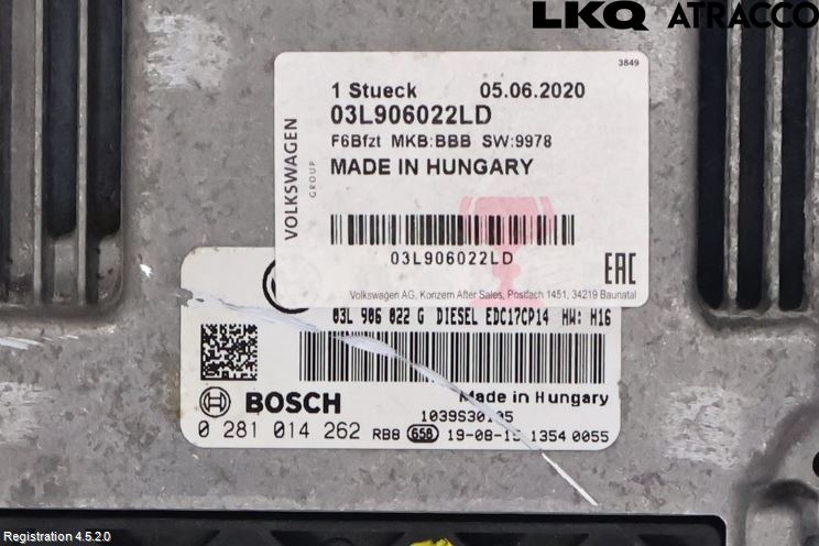 Volkswagen VW GOLF VI 09-13 Styreenhet Dieselpumpe