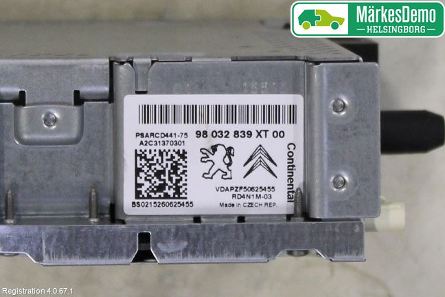 Peugeot PARTNER 16-18 Stereo Radio Med Cd