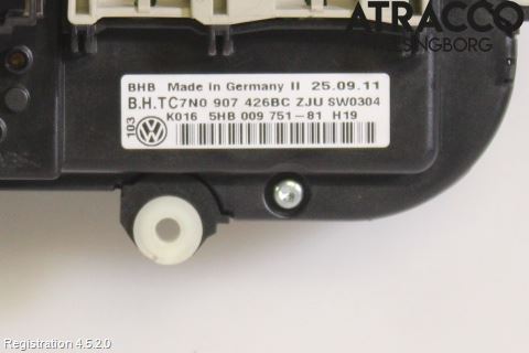 Volkswagen VW CADDY 11-15 Varme Ac Betjening-Display