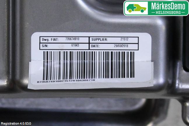 Fiat 500 07- Rattakselaggregat Innebygd Servo