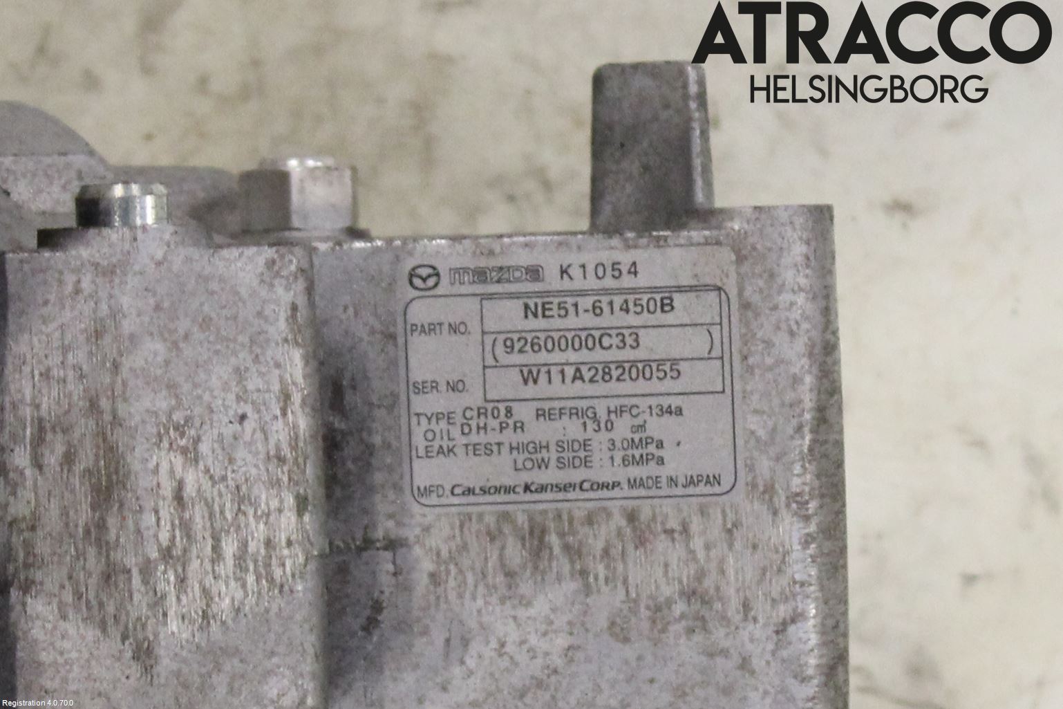 Mazda MX-5 III MIATA 06-15 Varme Ac Kompressor