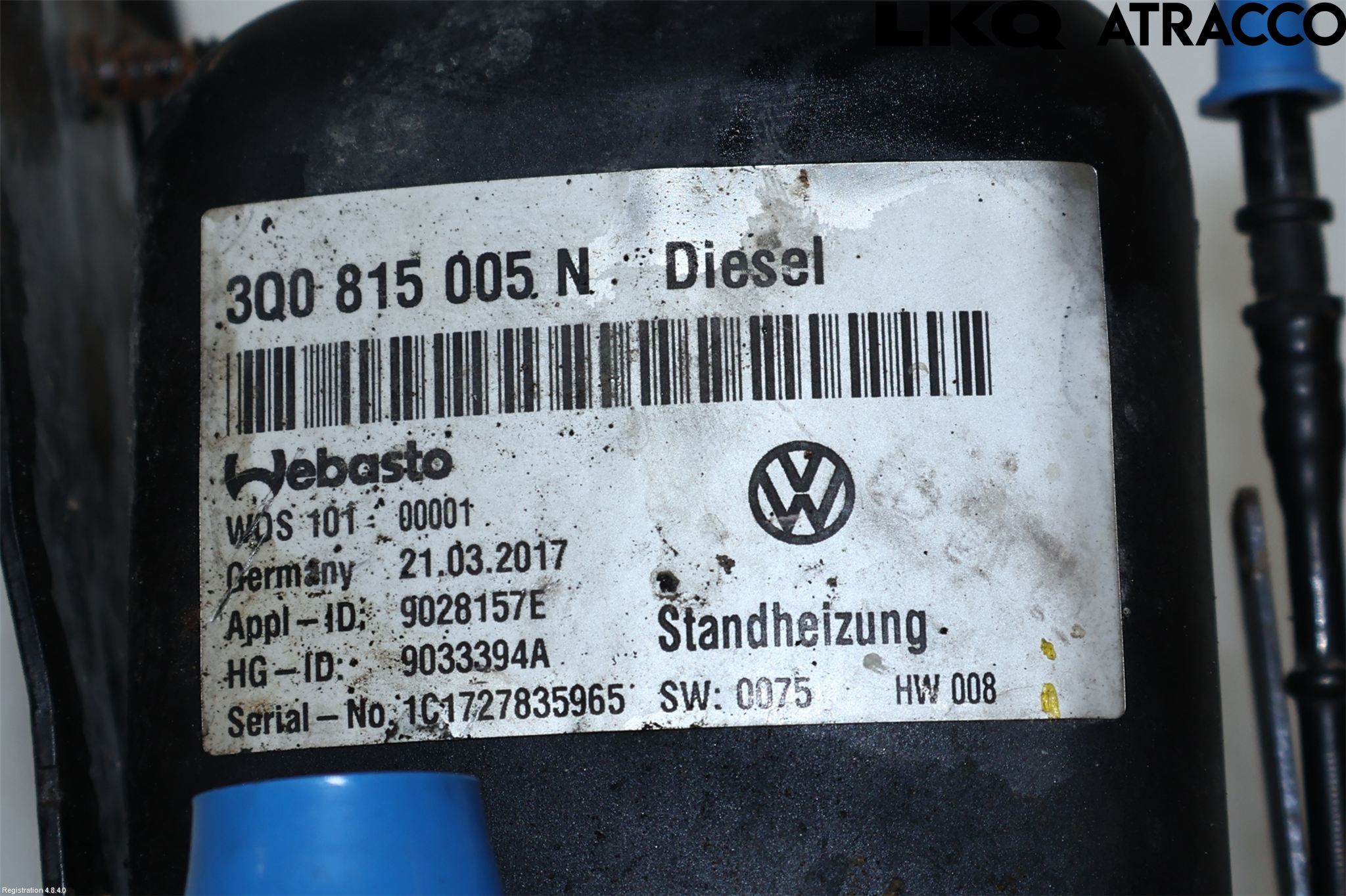 Volkswagen VW PASSAT 15-19 Dieselvarmer