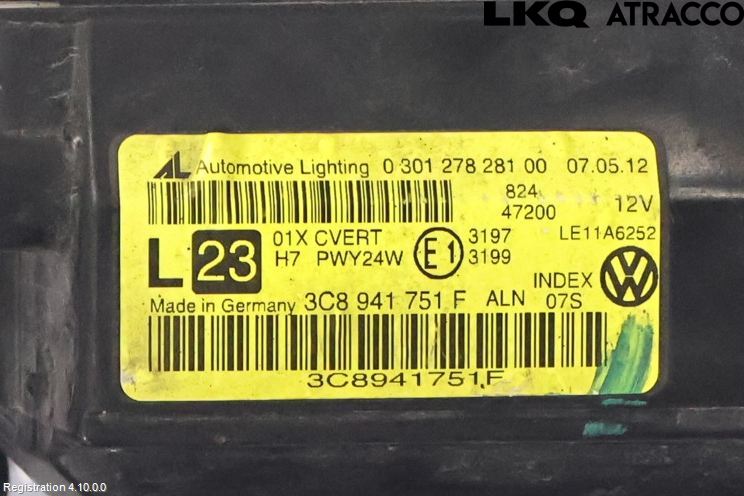Volkswagen VW PASSAT CC 08-16 Frontlykt Venstre