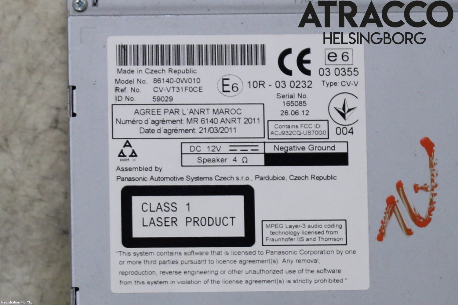 Toyota RAV 4 06-12 Stereo Radio Med Cd