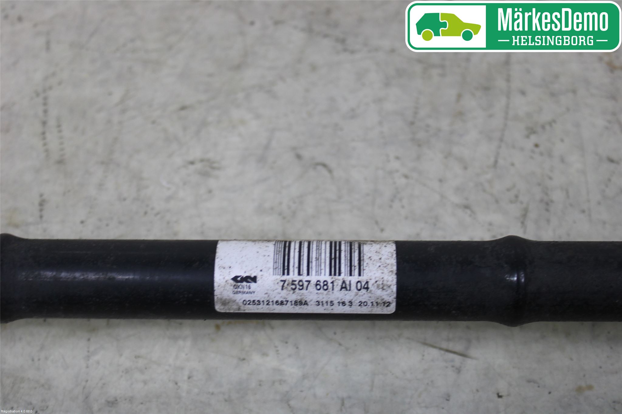 BMW 3 F30/F31/F80 12-19 Drivaksel Bak Kompl Venstre