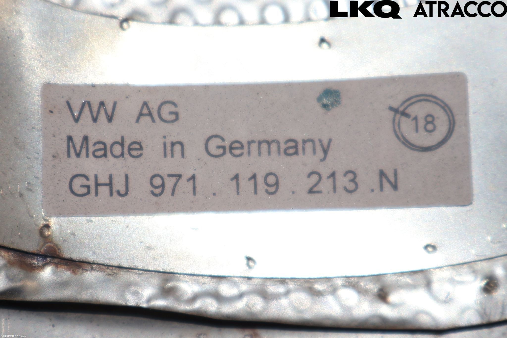 Porsche PANAMERA 09- Eksos Forvarmingsplate