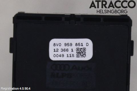 Audi A3/S3 8V 13-20 Bryter Vindusheis