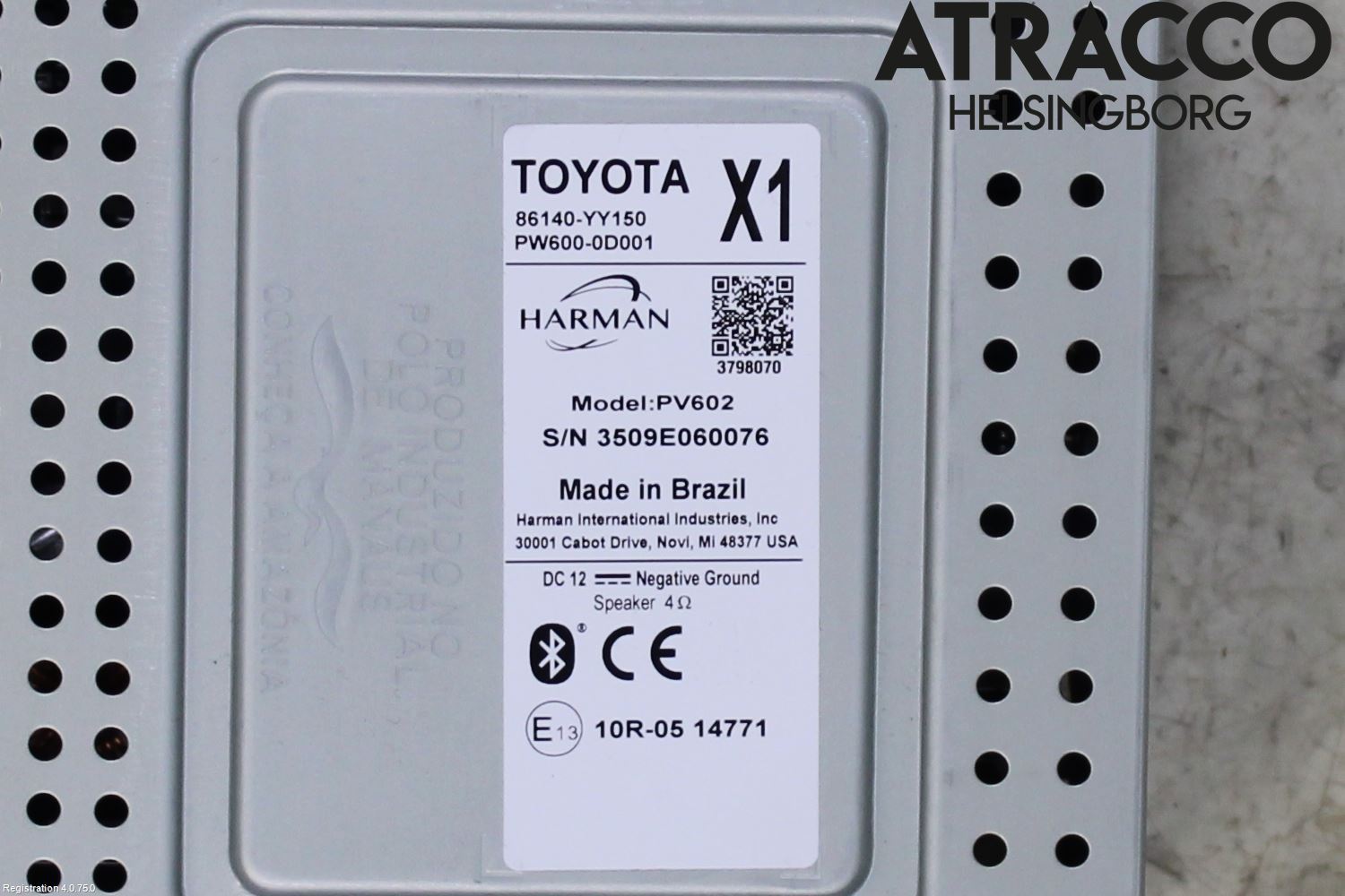 Toyota YARIS XP130 15-20 Stereo Radio
