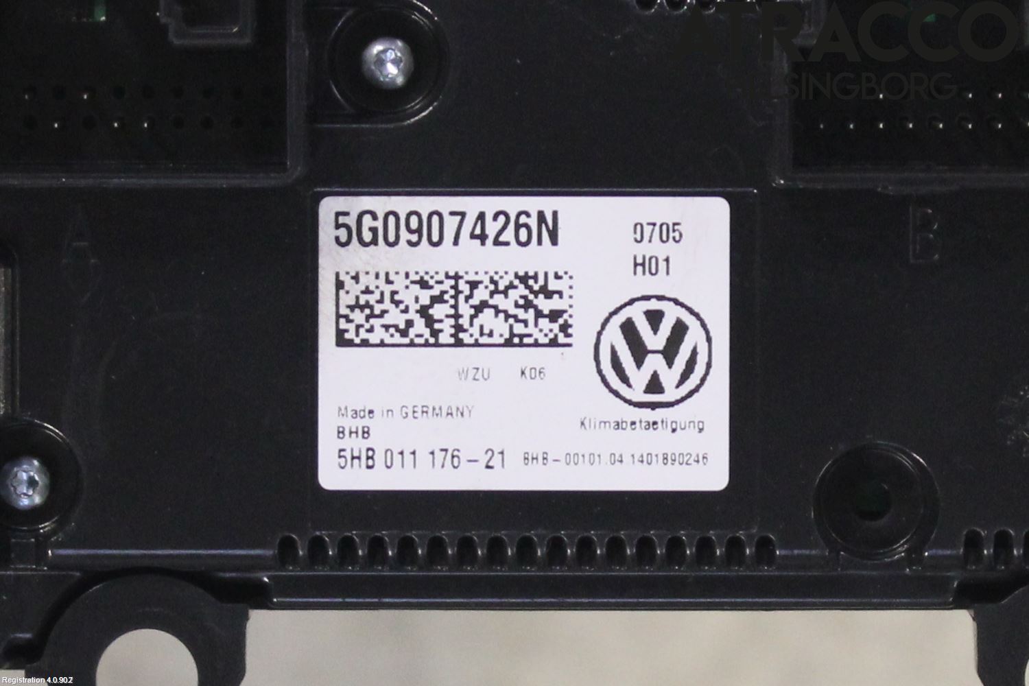 Volkswagen VW GOLF / E-GOLF VII 13-20 Varme Ac Betjening-Display