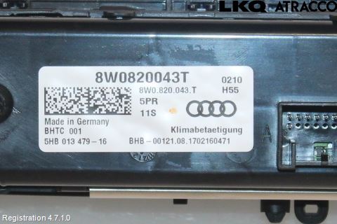 Audi A5 17- Varme Ac Betjening-Display
