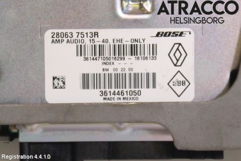 Renault MEGANE IV 16-23 Stereo Forsterker