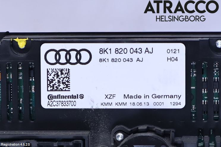 Audi A4 12-15 Varme Ac Betjening-Display