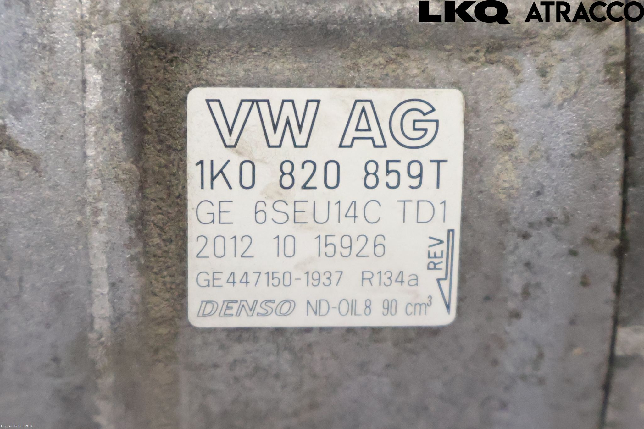 Volkswagen VW BEETLE 12- Varme Ac Kompressor