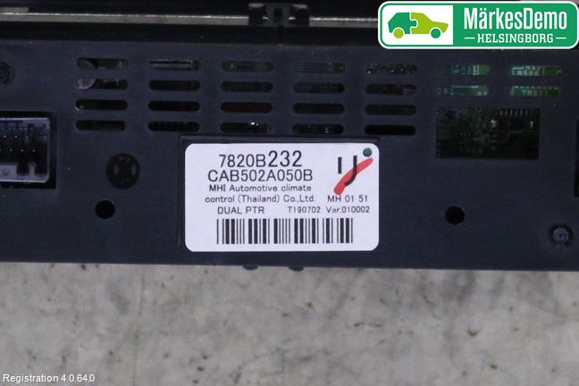 Mitsubishi OUTLANDER 13-21 Varme Ac Betjening-Display