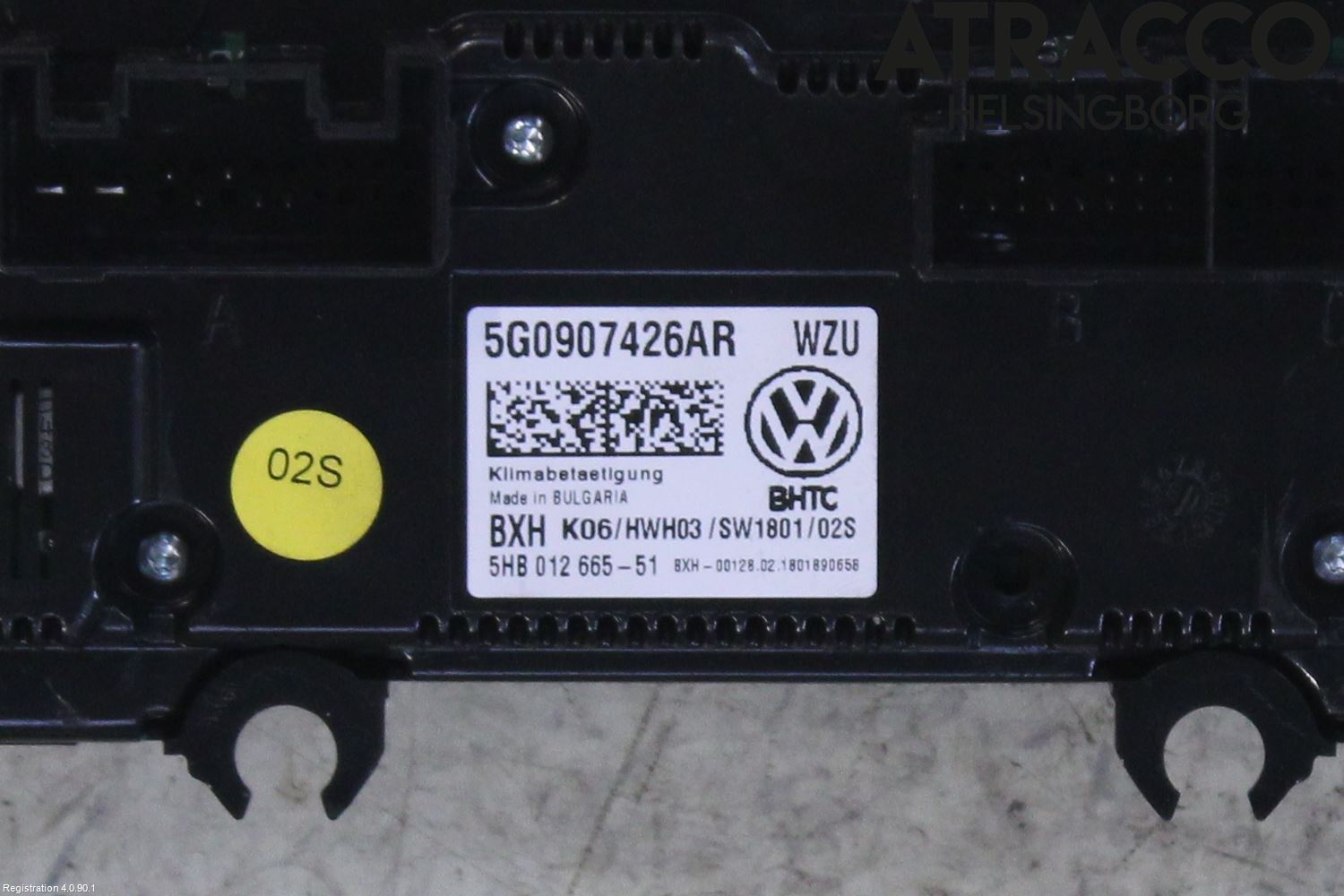 Volkswagen VW GOLF / E-GOLF VII 13-20 Varme Ac Betjening-Display