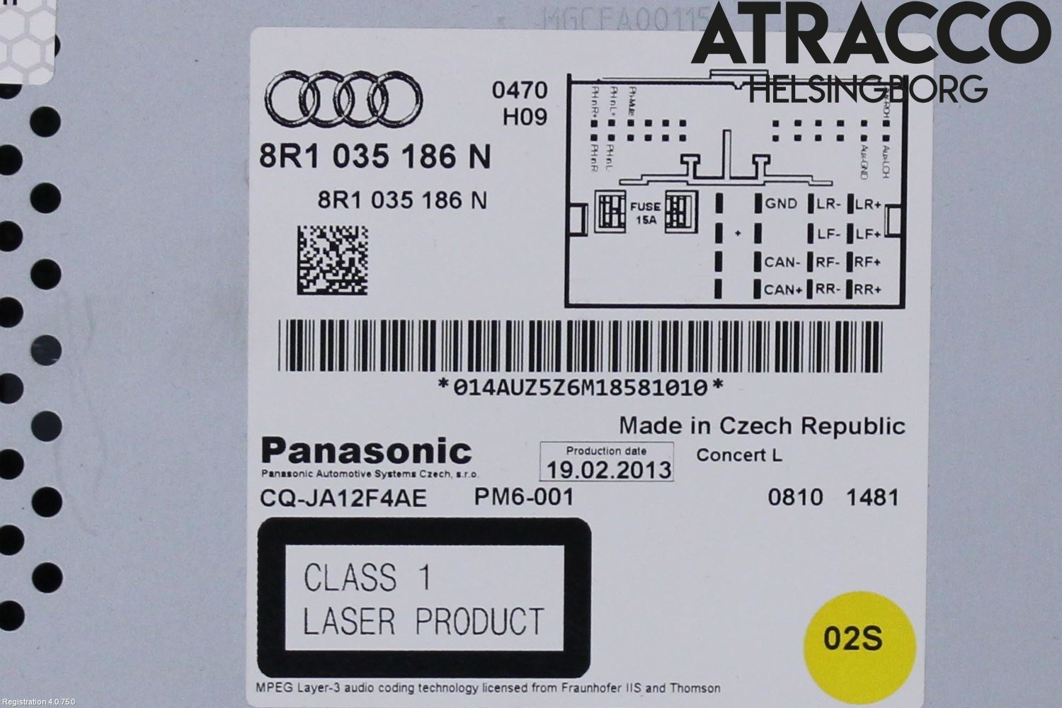 Audi A5 07-16 Stereo Radio Med Cd