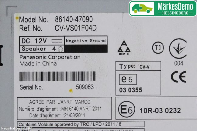 Toyota PRIUS ZVW30 09-20 Stereo Radio Med Cd