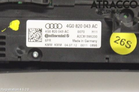 Audi A6/S6 4G 11-18 Varme Ac Betjening-Display