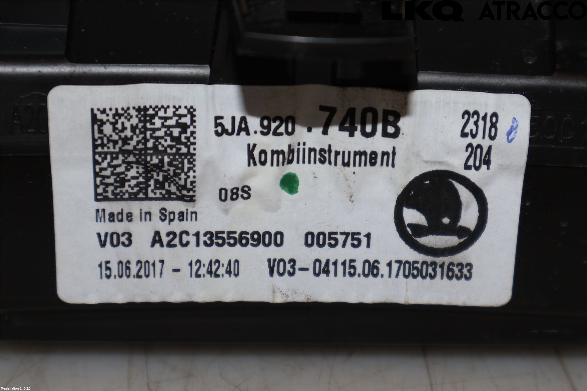 Skoda RAPID Instr Kombinert