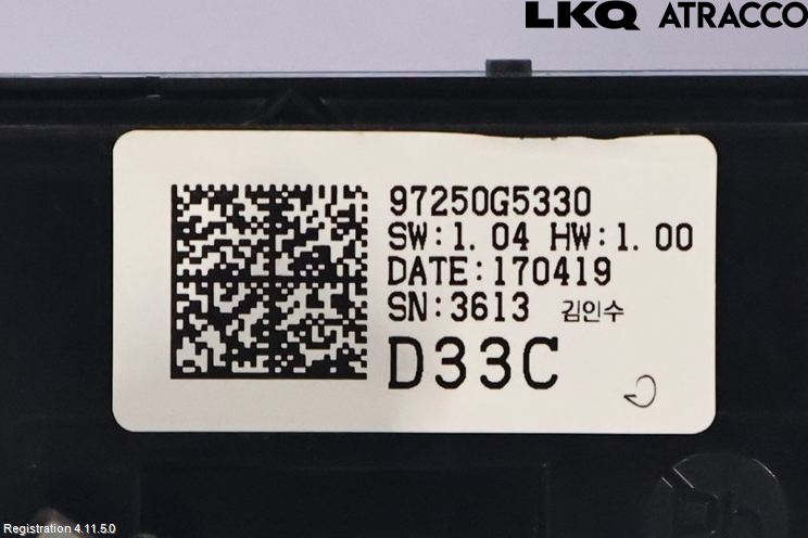 Kia NIRO (DE) 17-22 Varme Ac Betjening-Display